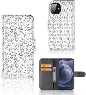 B2Ctelecom Flipcase Apple iPhone 12 Mini Telefoon Hoesje Stripes Dots