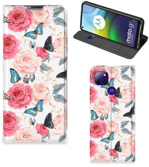 B2Ctelecom Flipcase Cadeautjes voor Moederdag Motorola Moto G9 Power Smartphone Hoesje Butterfly Roses