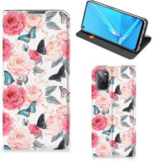 B2Ctelecom Flipcase Cadeautjes voor Moederdag OPPO A52 | A72 Smartphone Hoesje Butterfly Roses