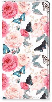 B2Ctelecom Flipcase Cadeautjes voor Moederdag Samsung Galaxy A21s Smartphone Hoesje Butterfly Roses