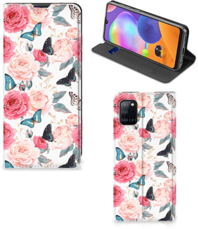 B2Ctelecom Flipcase Cadeautjes voor Moederdag Samsung Galaxy A31 Smartphone Hoesje Butterfly Roses