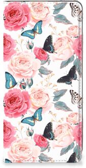 B2Ctelecom Flipcase Cadeautjes voor Moederdag Samsung Galaxy A71 Smartphone Hoesje Butterfly Roses