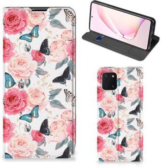 B2Ctelecom Flipcase Cadeautjes voor Moederdag Samsung Galaxy Note 10 Lite Smartphone Hoesje Butterfly Roses