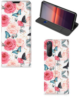 B2Ctelecom Flipcase Cadeautjes voor Moederdag Sony Xperia 5 II Smartphone Hoesje Butterfly Roses