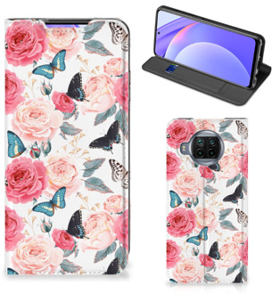 B2Ctelecom Flipcase Cadeautjes voor Moederdag Xiaomi Mi 10T Lite Smartphone Hoesje Butterfly Roses