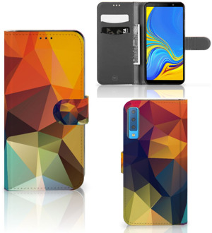 B2Ctelecom Flipcase Hoesje Samsung Galaxy A7 (2018) Design Polygon Color