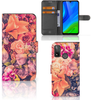 B2Ctelecom Flipcase Huawei P Smart 2020 Telefoon Hoesje Cadeau voor Moeder Bosje Bloemen