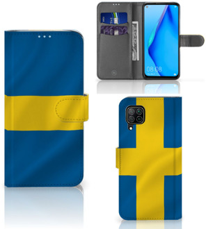 B2Ctelecom Flipcase Huawei P40 Lite Telefoon Hoesje Zweden