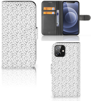 B2Ctelecom Flipcase iPhone 12 | 12 Pro (6.1") Telefoon Hoesje Stripes Dots