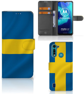 B2Ctelecom Flipcase Motorola G8 Power Lite Telefoon Hoesje Zweden