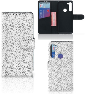 B2Ctelecom Flipcase Motorola G8 Power Telefoon Hoesje Stripes Dots