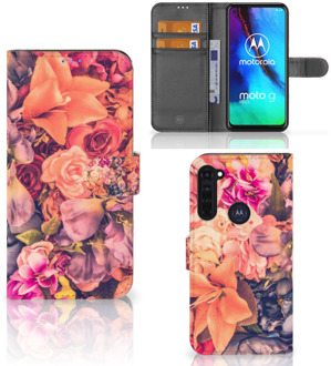 B2Ctelecom Flipcase Motorola Moto G Pro Telefoon Hoesje Cadeau voor Moeder Bosje Bloemen