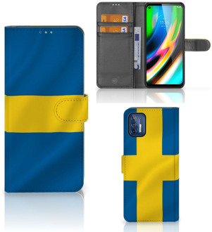 B2Ctelecom Flipcase Motorola Moto G9 Plus Telefoon Hoesje Zweden