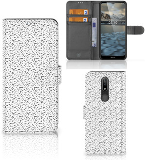 B2Ctelecom Flipcase Nokia 2.4 Telefoon Hoesje Stripes Dots