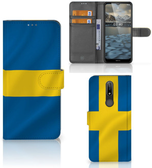 B2Ctelecom Flipcase Nokia 2.4 Telefoon Hoesje Zweden