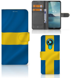 B2Ctelecom Flipcase Nokia 3.4 Telefoon Hoesje Zweden