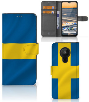 B2Ctelecom Flipcase Nokia 5.3 Telefoon Hoesje Zweden