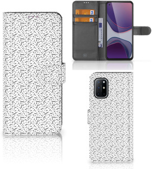 B2Ctelecom Flipcase OnePlus 8T Telefoon Hoesje Stripes Dots