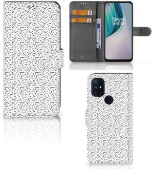 B2Ctelecom Flipcase OnePlus Nord N10 Telefoon Hoesje Stripes Dots