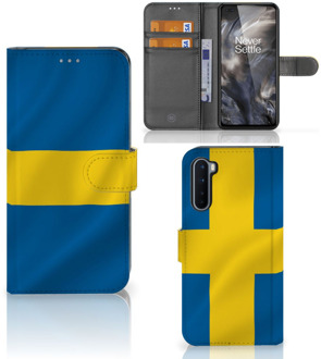 B2Ctelecom Flipcase OnePlus Nord Telefoon Hoesje Zweden