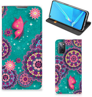 B2Ctelecom Flipcase OPPO A52 | A72 Smart Cover Cirkels en Vlinders