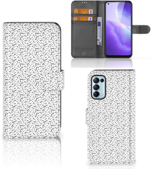 B2Ctelecom Flipcase OPPO Find X3 Lite Telefoon Hoesje Stripes Dots