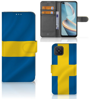 B2Ctelecom Flipcase OPPO Reno4 Z Telefoon Hoesje Zweden