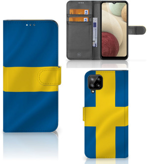 B2Ctelecom Flipcase Samsung Galaxy A12 Telefoon Hoesje Zweden