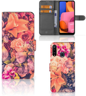 B2Ctelecom Flipcase Samsung Galaxy A20s Telefoon Hoesje Cadeau voor Moeder Bosje Bloemen