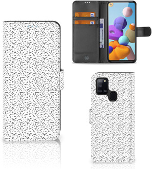 B2Ctelecom Flipcase Samsung Galaxy A21s Telefoon Hoesje Stripes Dots