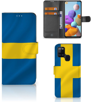 B2Ctelecom Flipcase Samsung Galaxy A21s Telefoon Hoesje Zweden