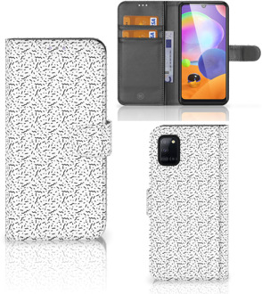 B2Ctelecom Flipcase Samsung Galaxy A31 Telefoon Hoesje Stripes Dots