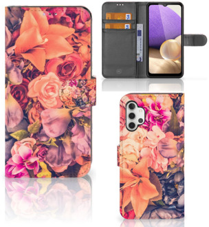 B2Ctelecom Flipcase Samsung Galaxy A32 4G Telefoon Hoesje Cadeau voor Moeder Bosje Bloemen