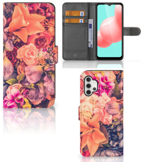 B2Ctelecom Flipcase Samsung Galaxy A32 5G Telefoon Hoesje Cadeau voor Moeder Bosje Bloemen