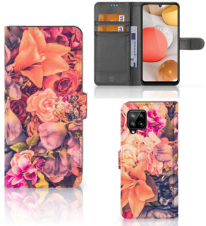 B2Ctelecom Flipcase Samsung Galaxy A42 5G Telefoon Hoesje Cadeau voor Moeder Bosje Bloemen