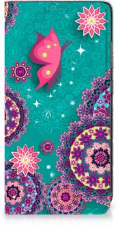 B2Ctelecom Flipcase Samsung Galaxy A52 Smart Cover Cirkels en Vlinders