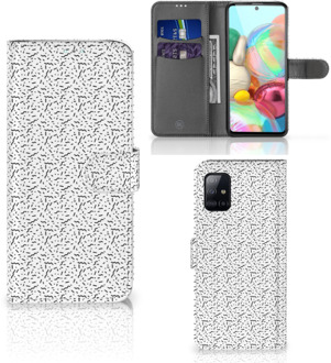 B2Ctelecom Flipcase Samsung Galaxy A71 Telefoon Hoesje Stripes Dots