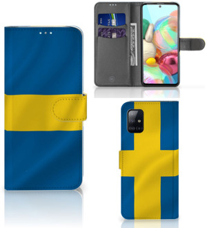 B2Ctelecom Flipcase Samsung Galaxy A71 Telefoon Hoesje Zweden