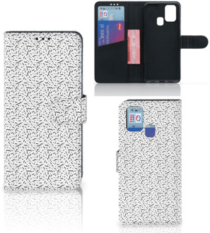 B2Ctelecom Flipcase Samsung Galaxy M31 Telefoon Hoesje Stripes Dots