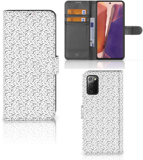 B2Ctelecom Flipcase Samsung Galaxy Note 20 Telefoon Hoesje Stripes Dots