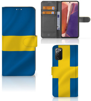 B2Ctelecom Flipcase Samsung Galaxy Note 20 Telefoon Hoesje Zweden