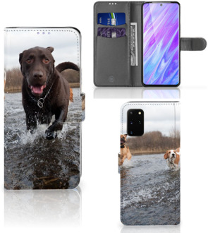 B2Ctelecom Flipcase Samsung Galaxy S20+ Telefoonhoesje met Pasjes Honden Labrador