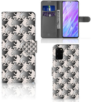 B2Ctelecom Flipcase Samsung Galaxy S20+ Telefoonhoesje met Pasjes Salamander Grey