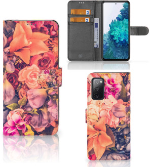 B2Ctelecom Flipcase Samsung Galaxy S20FE Telefoon Hoesje Cadeau voor Moeder Bosje Bloemen