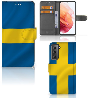 B2Ctelecom Flipcase Samsung Galaxy S21 Telefoon Hoesje Zweden