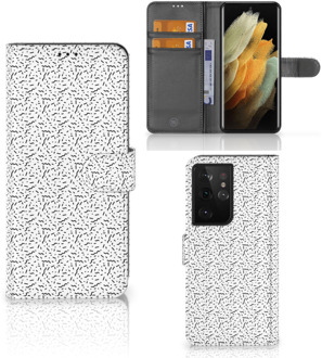 B2Ctelecom Flipcase Samsung Galaxy S21 Ultra Telefoon Hoesje Stripes Dots