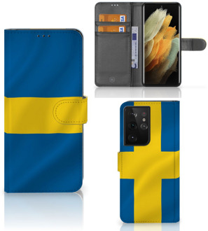 B2Ctelecom Flipcase Samsung Galaxy S21 Ultra Telefoon Hoesje Zweden