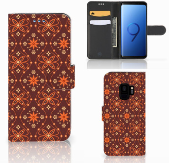 B2Ctelecom Flipcase Samsung Galaxy S9 Batik Brown