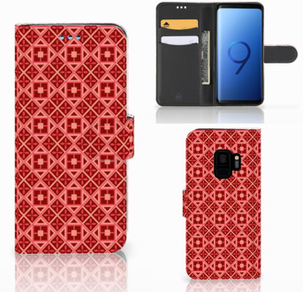 B2Ctelecom Flipcase Samsung Galaxy S9 Batik Red