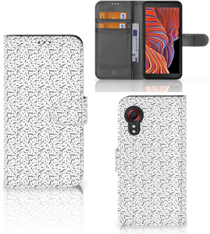 B2Ctelecom Flipcase Samsung Galaxy Xcover 5 Telefoon Hoesje Stripes Dots